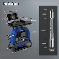 Vente directe d'usine, caméra d'inspection des égouts robotisée, écran couleur IPS 10 pouces 1080P, acier inoxydable, garantie 1 an