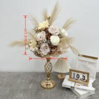 Boules de fleurs artificielles modernes et réalistes en soie pour centres de table de mariage et décorations de chemin de cérémonie pour la Fête des Mères - Taille personnalisable, légères