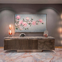 Ensemble de chambre à coucher personnalisée de luxe, moderne, italienne, pour Queen, 30 pièces, avec rangements inclinables, et coiffeuse en marbre pour villas