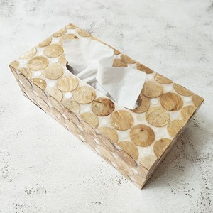 Luxurious Fancy Black & White Mother of Pearl Inlay <b>Tissue</b> Box Cover Napkin Holder <b>for</b> Home Office <b>Wedding</b> Dining Ware - Product Image 1