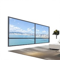 Fenêtre à battant électrique intelligente série 120, à rupture de pont thermique, en aluminium à cadre étroit, avec verre trempé Low-E, pour villas et hôtels