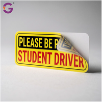 Autocollants de pare-chocs en vinyle découpés sur mesure résistants aux UV pour étudiants conducteurs, imperméables, avec adhésif permanent puissant, logos pour voitures