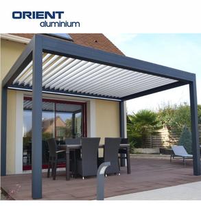 Pergola d'<span class=keywords><strong>extérieur</strong></span> De Pergola 3X4 gris, avec vitre coulissante, <span class=keywords><strong>auvent</strong></span> Madera, sur les côtés du balcon - Product Image 2