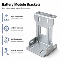 Support de module de batterie personnalisé en tôle, fabrication OEM par découpe laser, pliage et soudage