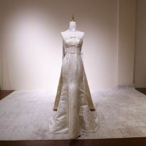 Gold Cheongsam Dress - Elegant Vintage Style for Women Gold Cheongsam Dress - Elegant Vintage Style for Women