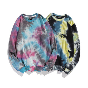 Manufacturer Wholesale Custom Cotton French Terry Men Sweat Shirts <strong>Tie</strong> <strong>Dye</strong> Crew Neck Jumper <strong>Sweatshirts</strong> - Product Image 2