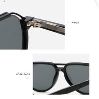Lunettes de soleil vintage surdimensionnées tendance 2025, lunettes de luxe, UV400 polarisées, montures CP, double pont, lunettes de soleil surdimensionnées, anti-UV