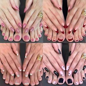 48Pcs Main <span class=keywords><strong>Pied</strong></span> <span class=keywords><strong>manucure</strong></span> Combo Série Faux Ongles Artificiels Ongles Mode Couleur Unie Français Wearable Fini Faux Ongles - Product Image 6