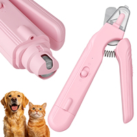 Cortauñas y Lima de Uñas 2 en 1 Multifunción para Perros y Gatos, Recargable, con Luz LED, Productos de Aseo para Mascotas