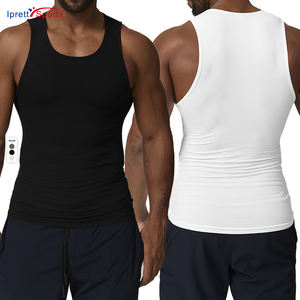 Vente en gros Débardeurs d'entraînement personnalisés pour hommes Vêtements de sport de fitness Baselayer Outwork Gilet côtelé sans manches Singulet pour hommes Stringers - Product Image 2