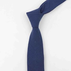 Corbatas de Algodón de Alta Calidad para Hombre, Corbata de Color Sólido, Corbata Estrecha, Corbata Delgada, Corbata Gruesa y Estrecha - Product Image 5