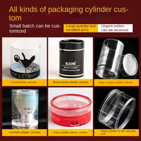 Cylindre en PVC recyclable bouffée en plastique transparent PET boîte d'emballage cadeau cosmétique jetable PP baril avec une haute visibilité