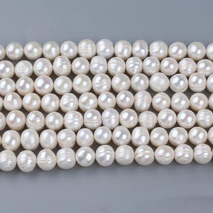 Fournisseur de perles d'eau douce naturelles de 9-10 mm, fortes et brillantes, perles semi-finies en vrac, vente en gros - Product Image 4