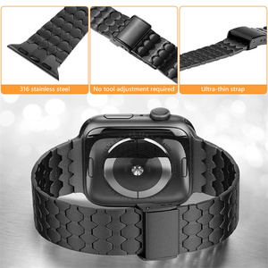 Correa de Reloj de Metal de Acero Inoxidable de Lujo con Diseño de Escamas de Pescado para <span class=keywords><strong>Apple</strong></span> Series 9/8/7/6/<span class=keywords><strong>5</strong></span>/4/3/2 Ultra, Brazalete para Muñeca - Product Image 4