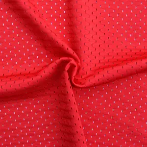 Сетчатая ткань из полиэстера с отверстиями, сетчатая ткань для футбола, баскетбольного Джерси для спортивных шорт и спортивного жилета
