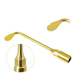 Pointe chirurgicale dentaire dorée avec lame courbée pour équipement de thérapie orale, utilisation manuelle - Product Image 1