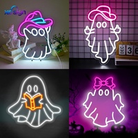 Lumière LED néon 3D en forme de chauve-souris souriante, alimentée par USB, à suspendre/montage mural, décoration pour la maison, les bars, les magasins, les fêtes d'Halloween