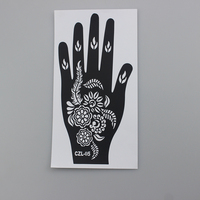 Autocollant de pochoir de tatouage au henné indien en PVC, imprimé UV, imperméable et écologique, pour l'art corporel temporaire – Meilleure vente