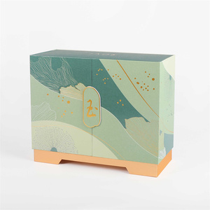 กล่องลิ้นชักกระดาษพิมพ์ลายคุณภาพสูง bsci & สำหรับบรรจุภัณฑ์อาหารขนมไหว้พระจันทร์แบบพกพาได้รับการรับรอง FSC - Product Image 2