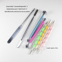 Kit d'outils éducatifs de modelage : Stylo à indentation à sept aiguilles, Pince à épiler, pour Argile polymère, Résine, Poudre de pierre, Argile légère, Argile huilée