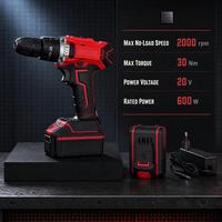 Nouvelle perceuse électrique 21V au lithium avec moteur à balais, tournevis rechargeable, outil à main – Meilleur choix pour la vente en gros