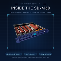 Amplificateur de puissance numérique de classe D 4*1600W, haute efficacité, léger, montage en rack audio professionnel pour sonorisation en direct, scène, groupe, DJ