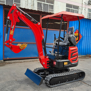 Miniexcavadora de 20 toneladas con orugas para excavación en granjas y huertos, color rojo - Product Image 2