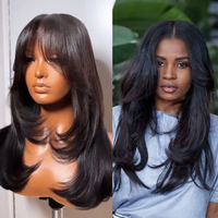Perruques Lace Front économiques en cheveux humains brésiliens, ondulées, avec densité 180% 5x5, couleur brun clair, avec fermeture suisse, pour femmes noires