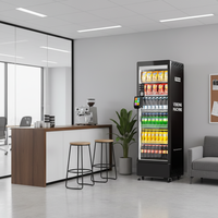 Distributeur automatique intelligent XMAI à économie d'énergie, 15 pieds cubes, faible consommation 40W, reconnaissance par caméra IA, capacité 425L, surveillance à distance 4G LTE