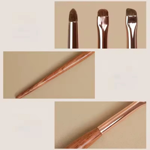 <span class=keywords><strong>Brocha</strong></span> <span class=keywords><strong>de</strong></span> Maquillaje para Ojos, Pincel Delineador Individual, Pelo <span class=keywords><strong>de</strong></span> Poni, Punta Plana y Angulada, Color Marrón, con Logotipo Personalizado - Product Image 6