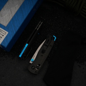 Venta al por mayor de fábrica, BUGOUT 533-3, mango de fibra de carbono, hoja S30V personalizada OEM con punta caída para camping, tácticas, defensa personal, bolsillo - Product Image 5