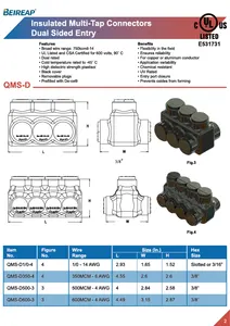 Fábrica chinesa preto isolado em linha Splice Connector Range Interconnect Terminals