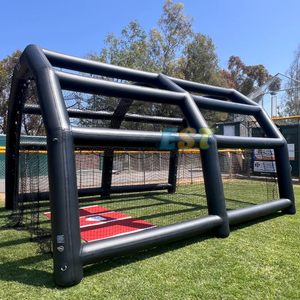 Equipo de alquiler de fiestas Red de béisbol <span class=keywords><strong>Jaula</strong></span> de bateo Jaulas De Bateo Blow up Juego deportivo <span class=keywords><strong>Jaula</strong></span> de bateo de béisbol inflable - Product Image 2