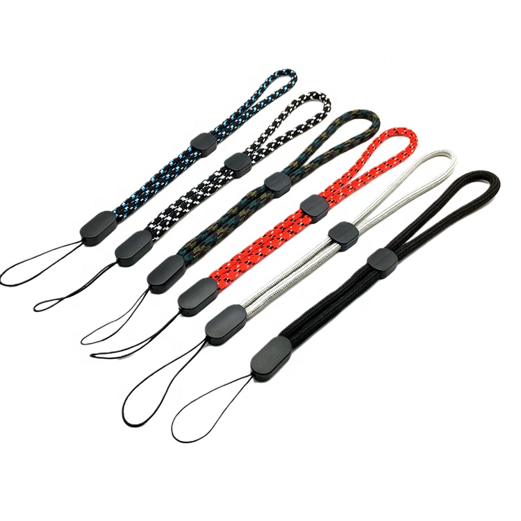 Short Lanyard with a Loop for Cellphone Camera Keychain Bottle Pouch Badge etc, Mobile Phone Promotional Polyester Lanyard Strap