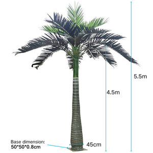Personalizado 5,5 m gran interior al aire libre <span class=keywords><strong>playa</strong></span> decorativa alto y grande tópico artificial falso fibra de vidrio Coco <span class=keywords><strong>palmera</strong></span> plantas árbol - Product Image 3