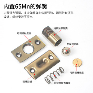 Butée de porte en cuivre finition dorée, fixation par vis, usage intérieur, design moderne et durable - Product Image 3