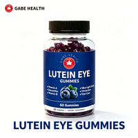 GABE HEALTH Gummies pour les yeux à la Lutéine, Vitamine A, Zeaxanthine, Protection contre la lumière bleue, Soin des yeux, OEM, Marque privée, 60 unités
