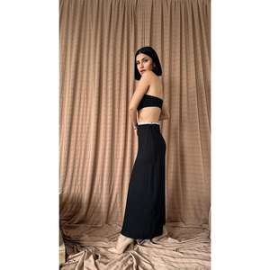 Black Women's <b>Skirt</b> <b>Elastic</b> <b>Waist</b> High <b>Elastic</b> Long <b>Skirt</b> For Everyday Wear - Product Image 3