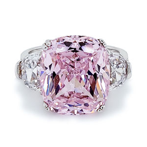 Anillo de compromiso de plata de ley 2020 con piedra amarilla, nuevo diseño, 925 - Product Image 3