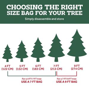 Large Red Foldable Plastic Duffle <b>Bag</b> for Easy Carrying Dustproof PP Woven Christmas <b>Tree</b> Storage with Zipper Pack Set - Product Image 3