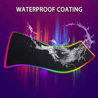 Tapis de souris de jeu RGB personnalisé XXL, grand tapis de bureau étendu, bord cousu personnalisé, tapis de souris antidérapant en caoutchouc pour les joueurs