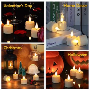 2024 candele morbide luci da tè a fiamma 3D con Timer remoto senza fiamma luci da tè a LED 6 pz/set USB ricaricabili candele LED - Product Image 5