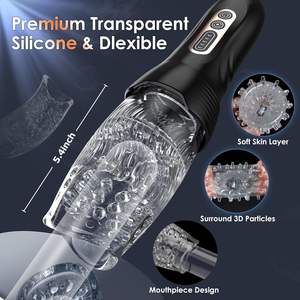 <span class=keywords><strong>Masturbateur</strong></span> masculin <span class=keywords><strong>autonome</strong></span> avec 5 modes de poussée et de rotation et 10 modes de vibration, conçu pour le plaisir masculin - Product Image 5