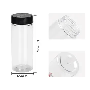 16oz/tarros de especias de plástico de cocina al por mayor y botella de sal pimienta Chili Shaker ajo botella de especias con tapa personalizada