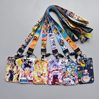 Porte-cartes rigide en polyester motif dessin animé pour cartes d'étudiant, badges d'identification, cartes de repas - Design Roi Singe Dragon Ball