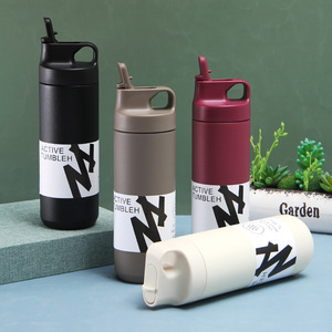 Bán Hàng Nóng Đôi Tường Thép Không Gỉ Cách Nhiệt Chân Không Flask Chai Nước Với Xử Lý - Product Image 3