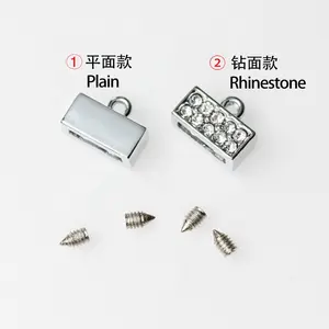 Chiusura frontale con strass all'ingrosso diametro interno: 8mm (fascia adatta da 8mm) accessori per ciondoli fai da te portachiavi accessorio come regalo per bambini