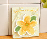 Bloc de Notas Autoadhesivo para Oficina, Diseño Floral Rosa Kawaii, Popular y Bonito para Chicas, Hecho en China, Modelo Dk377