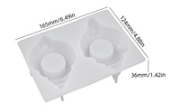 2-fach Muschel-Teelichthalter Silikonform für DIY-Gießharz, Gips, Küsten-Deko und Bastelarbeiten