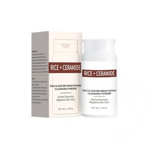 Limpiador Facial Suave Iluminador con Enzimas de Arroz Transfronterizo 50g con Ceramida, Empaque Neutro - Product Image 1